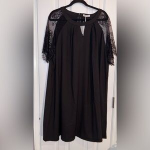 New Drmicony, Black Dress with lace short sleeves